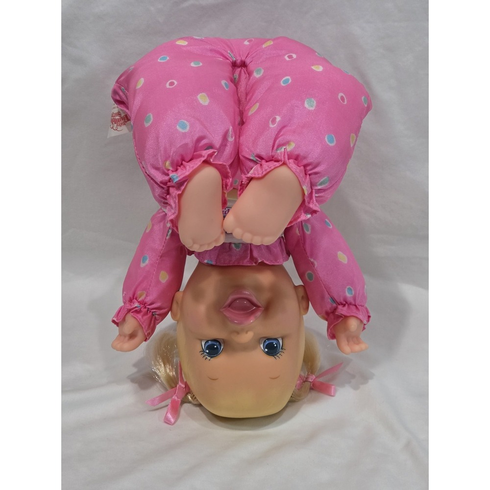 Toy Biz Baby Tumbles Surprise Doll 1995 Pink Polka Dot Vintage Blonde